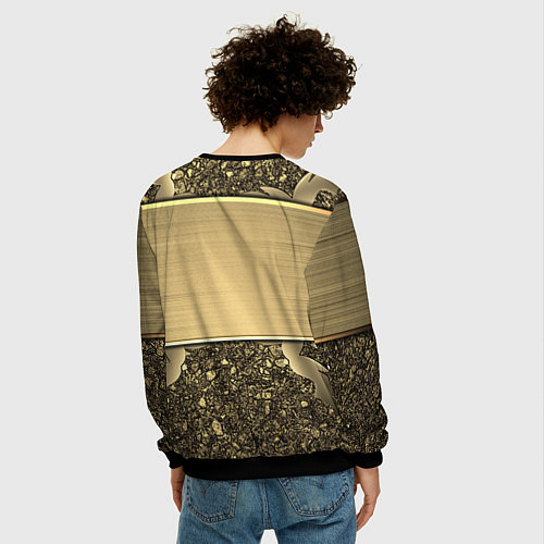 Мужской свитшот MERCEDES GOLD / 3D-Черный – фото 4