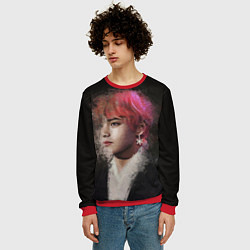 Свитшот мужской BTS, цвет: 3D-красный — фото 2