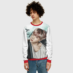 Свитшот мужской BTS, цвет: 3D-красный — фото 2