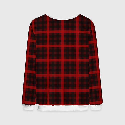 Мужской свитшот Шотландка / 3D-Белый – фото 2