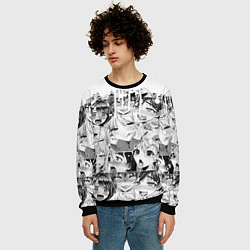 Свитшот мужской AHEGAO, цвет: 3D-черный — фото 2