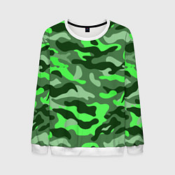 Свитшот мужской CAMOUFLAGE GREEN, цвет: 3D-белый