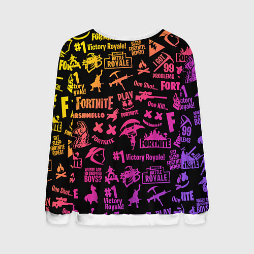Мужской свитшот FORTNITE PARTY EVENT / 3D-Белый – фото 2