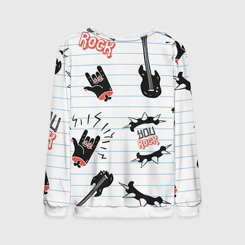 Мужской свитшот Ты рокер / 3D-Белый – фото 2