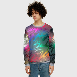 Свитшот мужской Узоры, цвет: 3D-меланж — фото 2