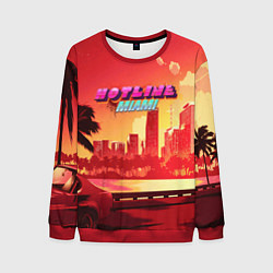 Свитшот мужской HOTLINE MIAMI, цвет: 3D-красный