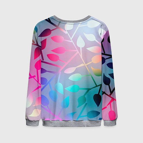 Мужской свитшот Листья / 3D-Меланж – фото 2