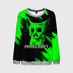 Свитшот мужской MINECRAFT CREEPER CAT, цвет: 3D-меланж
