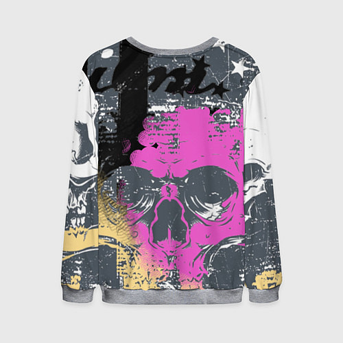 Мужской свитшот Череп / 3D-Меланж – фото 2