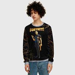 Свитшот мужской Gold Midas Fortnite 2, цвет: 3D-меланж — фото 2