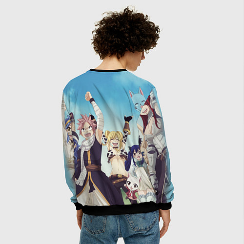 Мужской свитшот FAIRY TAIL ХВОСТ ФЕИ / 3D-Черный – фото 4