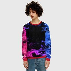 Свитшот мужской ОГОНЬ НЕОН, цвет: 3D-красный — фото 2