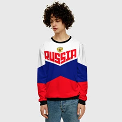 Свитшот мужской Russia, цвет: 3D-черный — фото 2