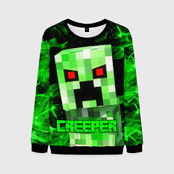 Свитшот мужской MINECRAFT CREEPER, цвет: 3D-черный