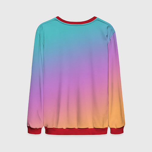 Мужской свитшот Градиент / 3D-Красный – фото 2