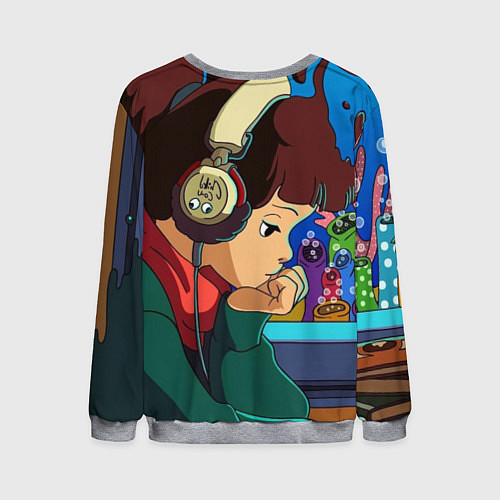 Мужской свитшот ЮТУБ / 3D-Меланж – фото 2