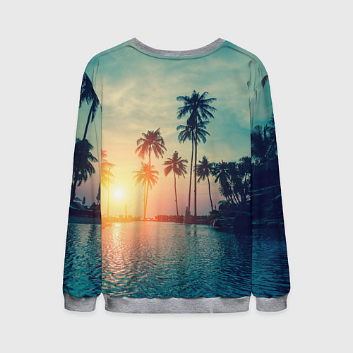 Мужской свитшот Пальмы / 3D-Меланж – фото 2