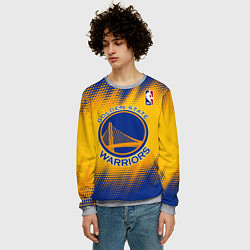 Свитшот мужской Golden State Warriors, цвет: 3D-меланж — фото 2