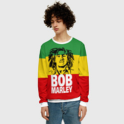 Свитшот мужской Bob Marley, цвет: 3D-белый — фото 2