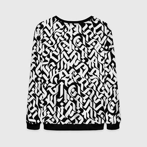 Мужской свитшот Шрифт на чёрном / 3D-Черный – фото 2