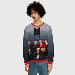 Свитшот мужской BTS Forest, цвет: 3D-красный — фото 2