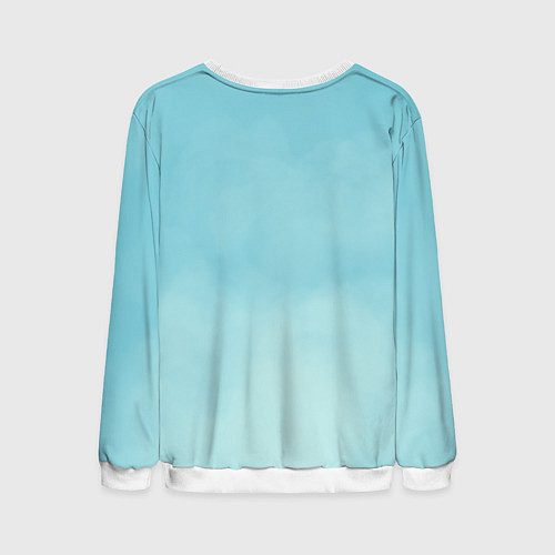 Мужской свитшот LIVE! LOVE! VOLLEYBALL! / 3D-Белый – фото 2