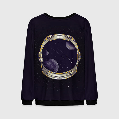 Мужской свитшот Шлем астронавта / 3D-Черный – фото 2