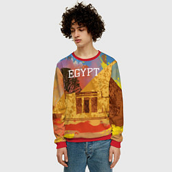 Свитшот мужской Египет Пирамида Хеопса, цвет: 3D-красный — фото 2