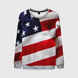 Свитшот мужской США USA, цвет: 3D-меланж