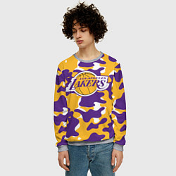 Свитшот мужской LA LAKERS ЛЕЙКЕРС, цвет: 3D-меланж — фото 2