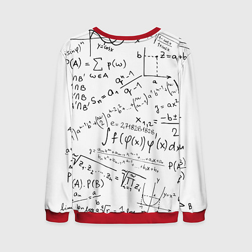 Мужской свитшот Мама,я математик! / 3D-Красный – фото 2