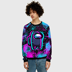 Свитшот мужской NEON AMONG US, цвет: 3D-черный — фото 2