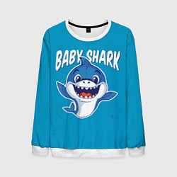 Свитшот мужской Baby Shark, цвет: 3D-белый