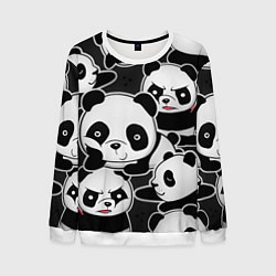 Свитшот мужской Смешные панды, цвет: 3D-белый