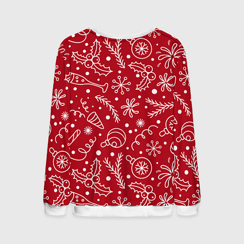 Мужской свитшот Новогоднее настроение / 3D-Белый – фото 2