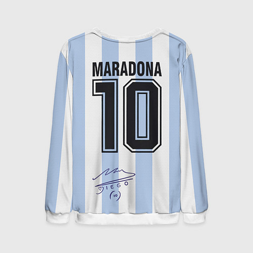 Мужской свитшот Diego Maradona 10 Автограф / 3D-Белый – фото 2