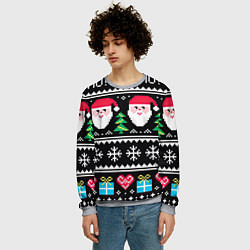 Свитшот мужской Ho! Ho! Ho!, цвет: 3D-меланж — фото 2