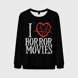 Свитшот мужской I Love Horror Movies, цвет: 3D-черный