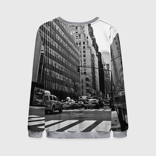 Мужской свитшот Among Us по улицам Нью-Йорка / 3D-Меланж – фото 2