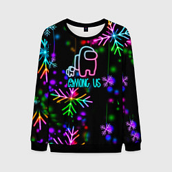 Свитшот мужской Among Us New Year, цвет: 3D-черный