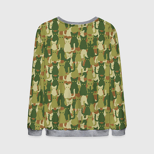 Мужской свитшот Камуфляж из котов / 3D-Меланж – фото 2