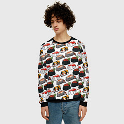 Свитшот мужской Котики Суши, цвет: 3D-черный — фото 2