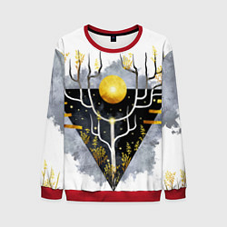 Свитшот мужской Графит и золото: дерево жизни, цвет: 3D-красный