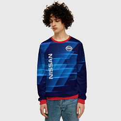 Свитшот мужской Nissan, цвет: 3D-красный — фото 2