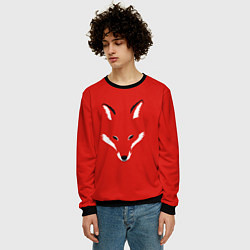 Свитшот мужской Fox minimalism, цвет: 3D-черный — фото 2