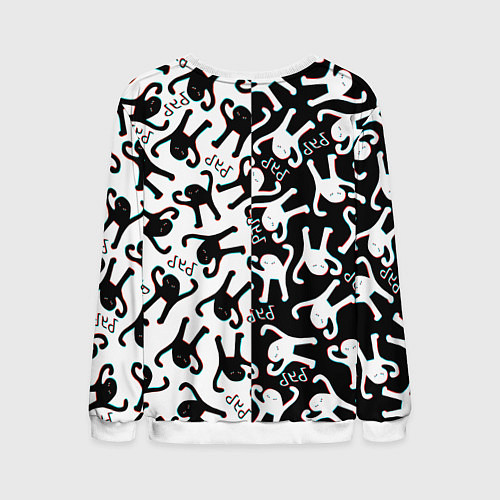Мужской свитшот МЕМ КОТ ЪУЪ СЪУКА / 3D-Белый – фото 2