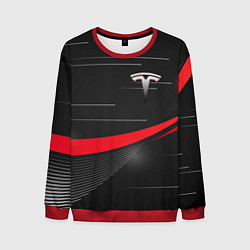 Свитшот мужской TESLA ABSTRACT ТЕСЛА СПОРТ, цвет: 3D-красный