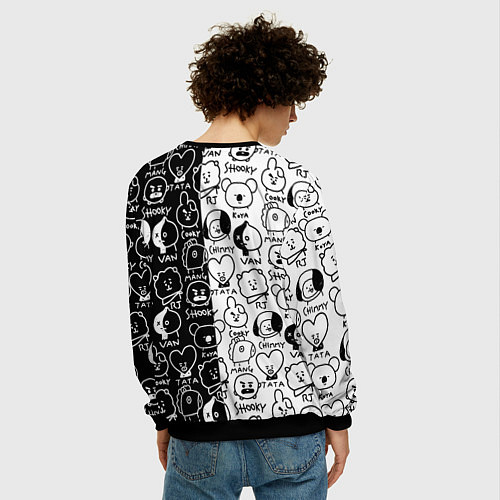 Мужской свитшот BTS BT21 / 3D-Черный – фото 4