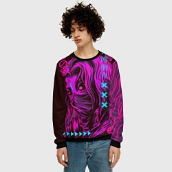 Свитшот мужской Киберпанк, цвет: 3D-черный — фото 2