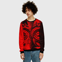 Свитшот мужской BLACK RED DRAGONS TATOO, цвет: 3D-черный — фото 2